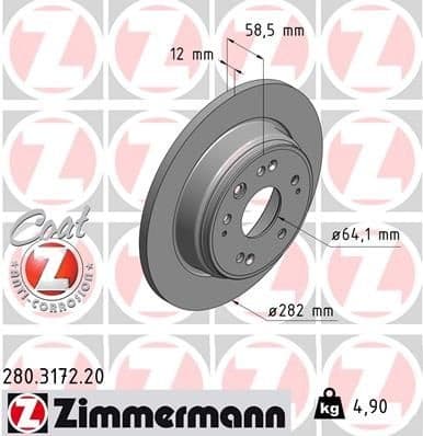 Brake Disc COAT Z 280.3172.20