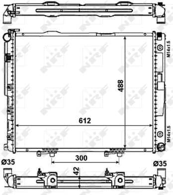 Radiator, engine cooling EASY FIT 53786