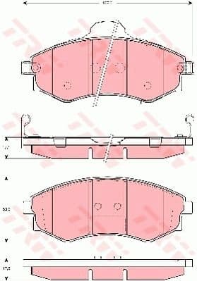 Brake Pad Set, disc brake COTEC GDB3256