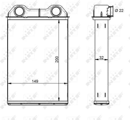 Heat Exchanger, interior heating 54341