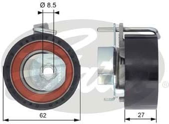 Tensioner Pulley, timing belt PowerGrip™ T43171