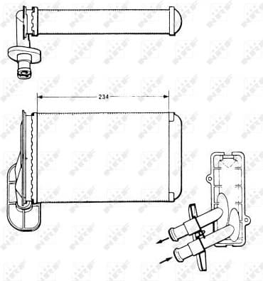 Heat Exchanger, interior heating EASY FIT 58622