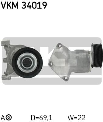 Tensioner belt VKM34019 - image 2