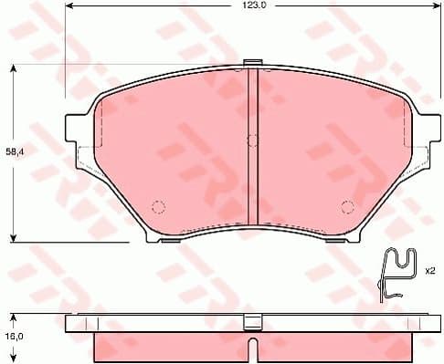 Brake Pad Set, disc brake GDB3302