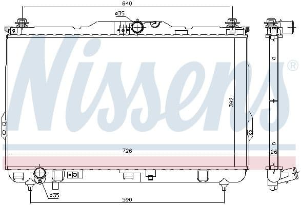 Radiator, engine cooling 675017