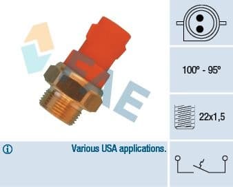 Temperature Switch, radiator fan 36340