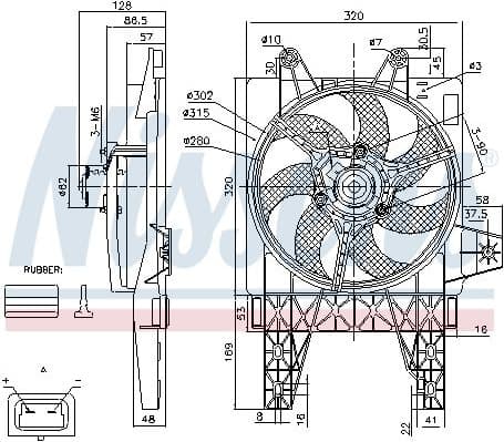 Fan, engine cooling 85140