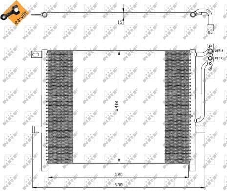 Condenser, air conditioning EASY FIT 35589