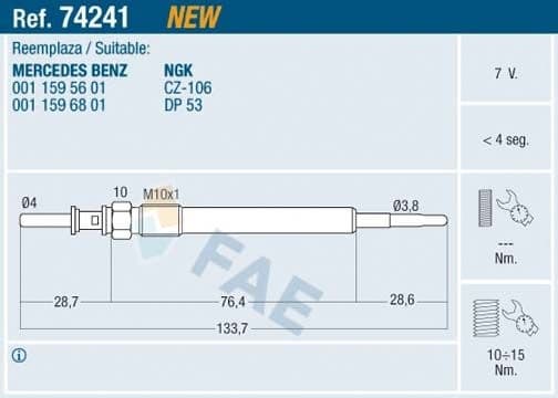 Glow Plug 74241