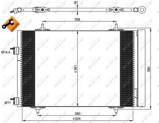 Condenser, air conditioning EASY FIT 35945