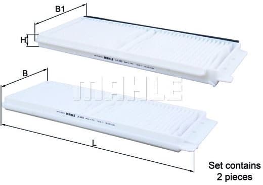 Filter cabin LA483/S