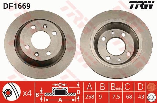 Brake Disc DF1669