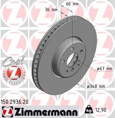 Brake Disc COAT Z 150.2936.20