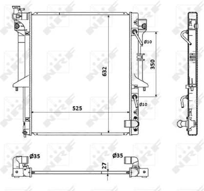 Radiator, engine cooling 53910
