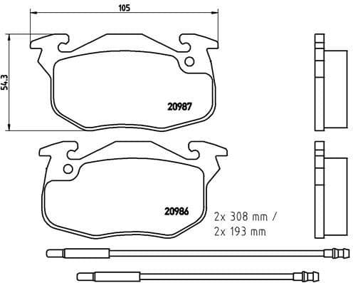 Brake Pad Set, disc brake PRIME LINE P61044
