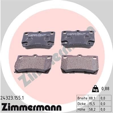 Brake Pad Set, disc brake 24323.155.1
