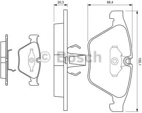 Brake Pad Set, disc brake 0986494036