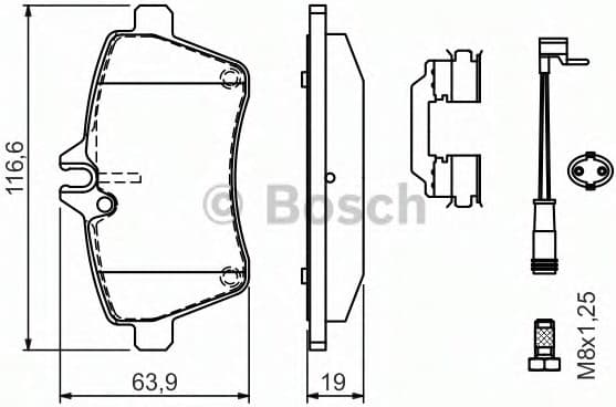 Brake Pad Set, disc brake 0986494290