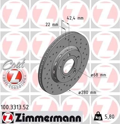 Brake Disc SPORT BRAKE DISC Z 100.3313.52