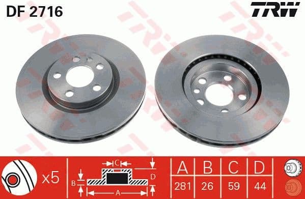 Brake Disc DF2716