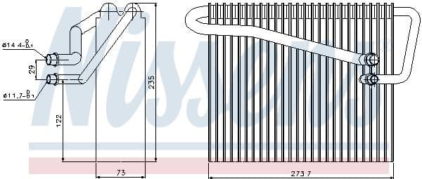 Evaporator, air conditioning 92301