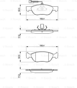 Brake Pad Set, disc brake 0986424510