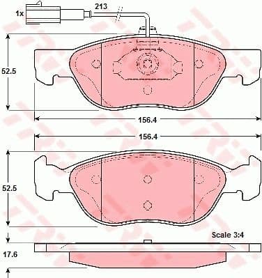 Brake Pad Set, disc brake GDB1387