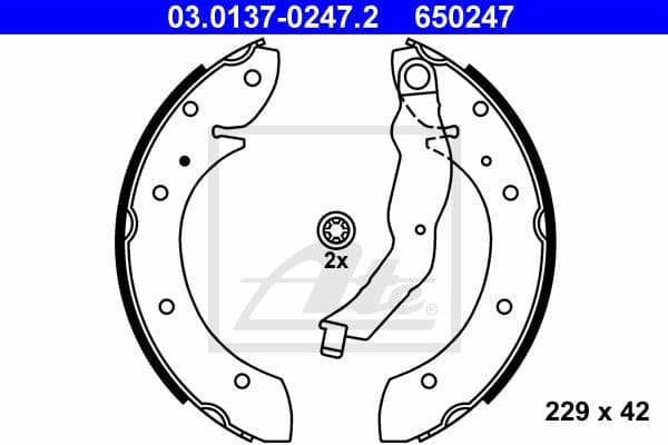 Brake Shoe Set 03.0137-0247.2