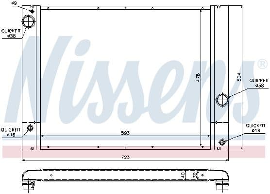 Radiator, engine cooling ** FIRST FIT ** 60772