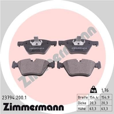 Brake pads front 23794.200.1