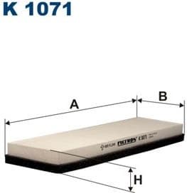Filter, cabin air K1071