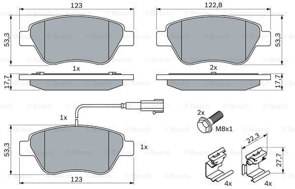 Brake Pad Set, disc brake 0986494113 - image 7