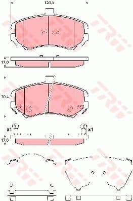 Brake Pad Set, disc brake GDB3431