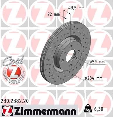 Brake Disc COAT Z 230.2382.20