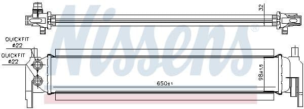 Low Temperature Cooler, charge air cooler 65318
