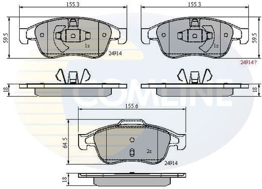 Brake pads front CBP01677