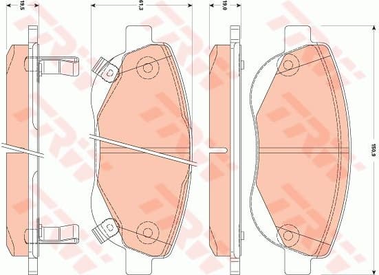 Brake Pad Set, disc brake GDB3511 - image 2