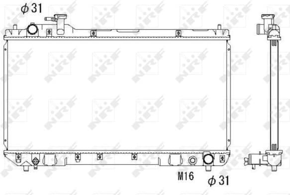 Radiator, engine cooling 53275