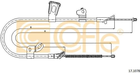Cable Pull, parking brake 17.1078