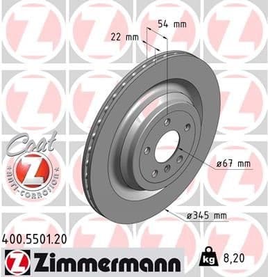 Brake Disc COAT Z 400.5501.20