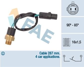 Temperature Switch, radiator fan 36620