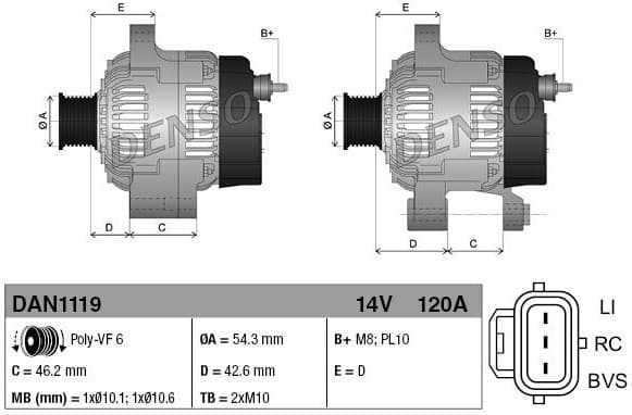 Alternator DAN1119 - image 3