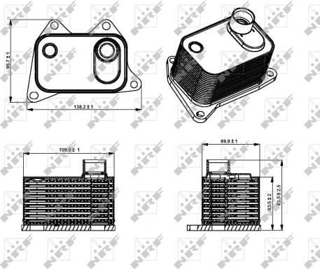Oil Cooler, engine oil 31358