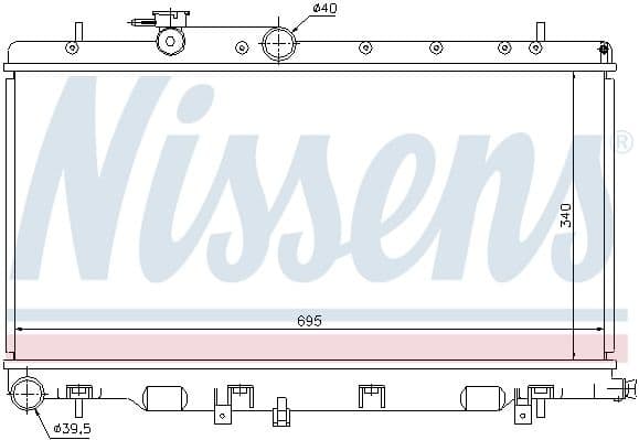Radiator, engine cooling 67708