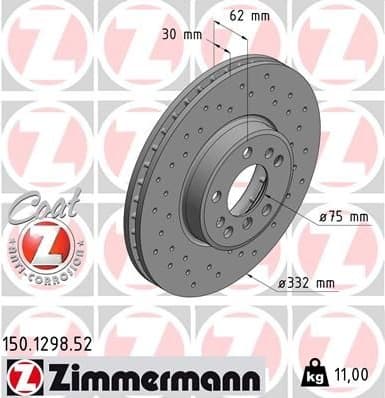 Brake Disc SPORT BRAKE DISC Z 150.1298.52