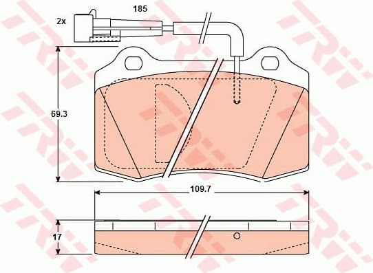 Brake Pad Set, disc brake GDB1191
