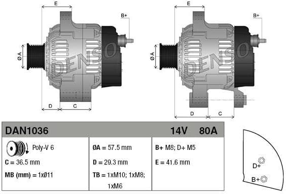 Alternator DAN1036 - image 3