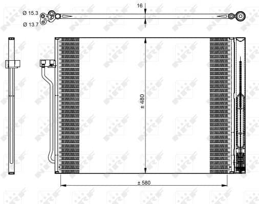 Condenser, air conditioning EASY FIT 350325