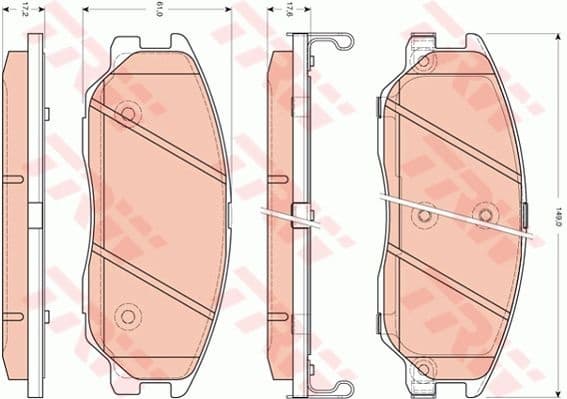 Brake Pad Set, disc brake GDB3412