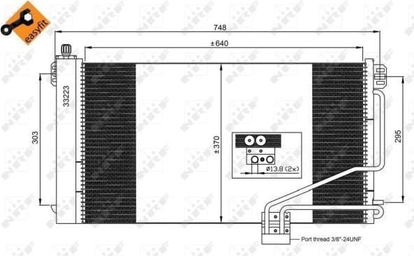 Condenser, air conditioning EASY FIT 350219